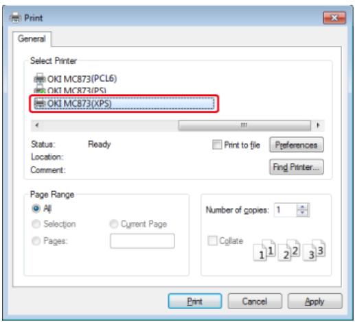 OKI MC760DN - Pour le pilote d'imprimante XPS Windows - 1