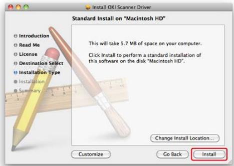 OKI MC760DN - Installez le pilote du scanneur Mac OS X. - 2