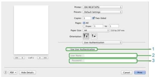 OKI MC760DN - Panneau [Authentication de l'utilisateur] - 1