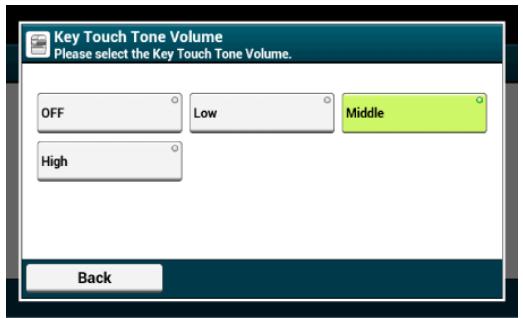 OKI MC760DN - Réglage du volume de la tonalité des touches sur le volet de l'opérateur - 3