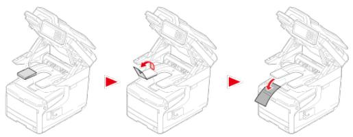OKI MC760DN - Retirez l'agent déshydratant et la feuille de protection fixée à la pièce transparente. - 2