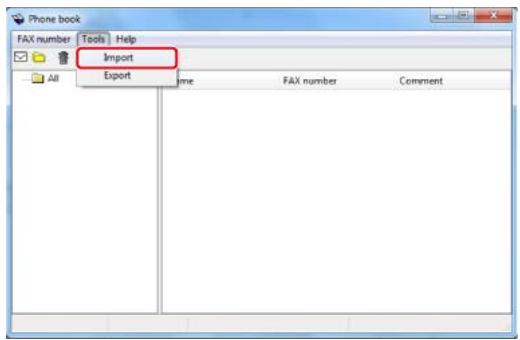 OKI ES7170DN - ES7131DNW - Importer les données du répertoire téléphonique - 2