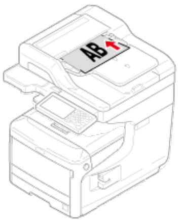 OKI ES7170DN - ES7131DNW - Chargez un document face dessus dans l'adf. - 2