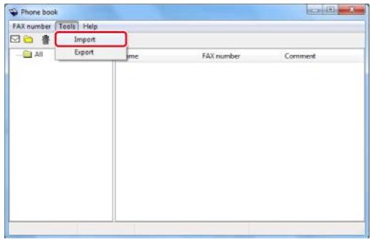 OKI ES7170DN - ES7131DNW - Importer les données du répertoire téléphonique - 4