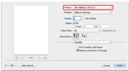 OKI ES7170DN - ES7131DNW - Imprimer à partir d'un ordinateur (mac OS x) - 1