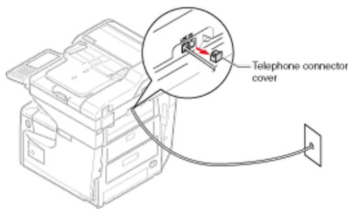 OKI ES7170DN - ES7131DNW - Connecter une ligne publique (si connexion d'un téléphone à la machine) - 2
