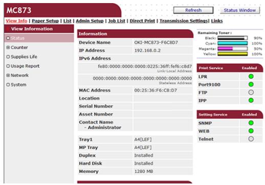 OKI ES7170DN - ES7131DNW - Afficher les informations - 1
