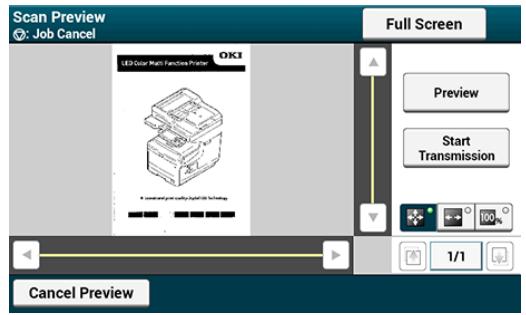 OKI ES8453DN - Vérifiez l'image à télécopier sur l'écran de l'aperçu. Appuyez sur [Start Transmission (Démarrer la transmission)] après vérification. - 1