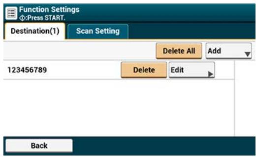 OKI ES8453DN - [Paramètres de la fonction] > Onglet [Destination] - 1