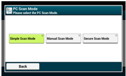 OKI ES8453DN - Sélectionner un mode de Numérisation à distance - 1