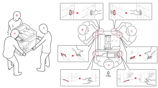 OKI ES8453DN - Retirez la machine du carton, puis retirez les matériaux de protection ainsi que le sac plastique de la machine. - 2