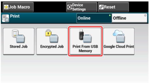 OKI ES8453DN - Insérez la clé USB dans le port USB. - 2