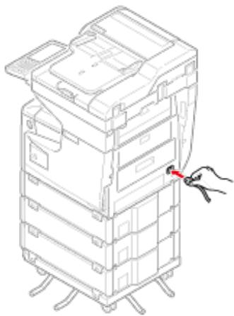 OKI ES8453DN - Brancher le cordon d'alimentation et les cables débranchés. - 1