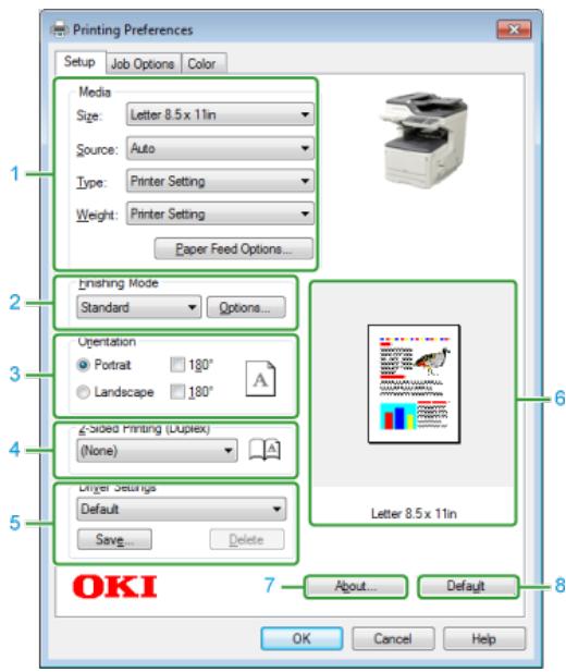 OKI ES8453DN - Onglet [Setup] - 1