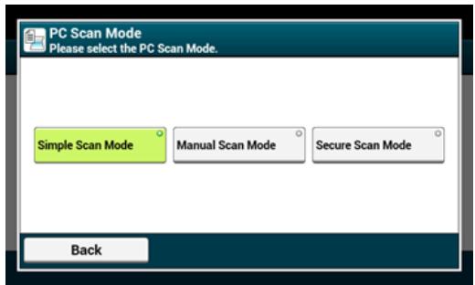 OKI ES8453DN - Sélection d'un mode Remote Scan - 1