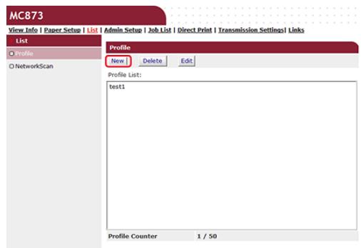 OKI ES8453DN - Cliquez sur [New]. - 1