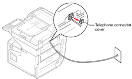 OKI ES8453DN - Connector une ligne publique (Si connexion d'un téléphone à la machine) - 2