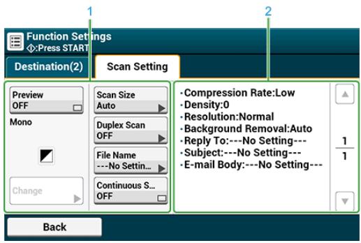 OKI ES8453DN - [Param. Fonction] > Onglet [Paramètre scan] - 1