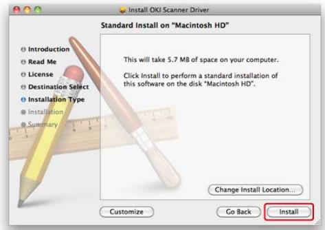 OKI ES8453DN - Installez le pilote du scanneur Mac OS X. - 2