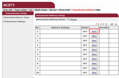 OKI ES8453DN - Transférer les données de document reçues vers une destination de courriel ou un dossier partagé (livraison automatique) - 2