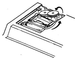 OLYMPIA CPD-512ER - Replacing the ink roll - 1