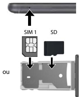 GIGASET GS110 - Insérer les cartes SIM et SD - 1