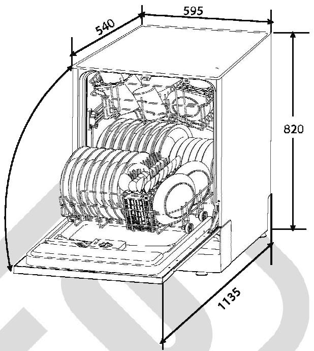 LISTO LVC49L1B - Encastrement de l'ordinateur - 1
