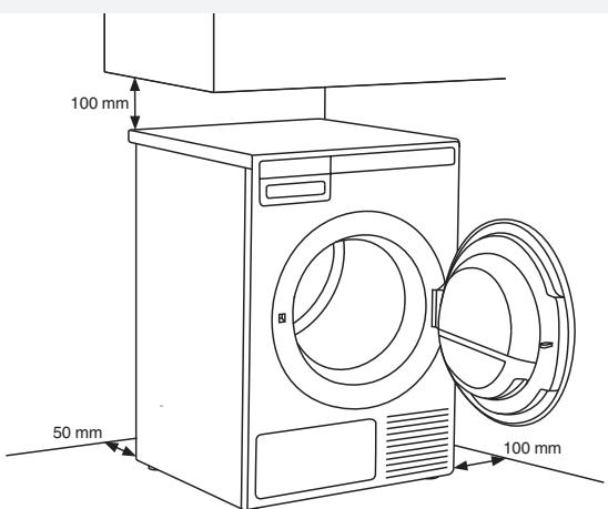 ASKO T411HDW - EMPLACEMENT DU SECHE-LINGE - 7