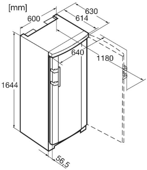 LIEBHERR IKBP2364 - External dimensions of the appliance - 1