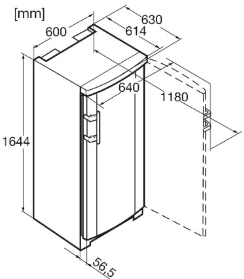 LIEBHERR SBS7252 - External dimensions of the appliance - 1
