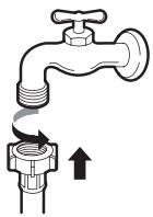 LG F174V92WRH - Raccordement d'un tuyau au robinet d'eau - 1