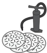 BESTWAY HELSINKI - Inflate the four inflated cushions with the high pressure hand pump. - 1