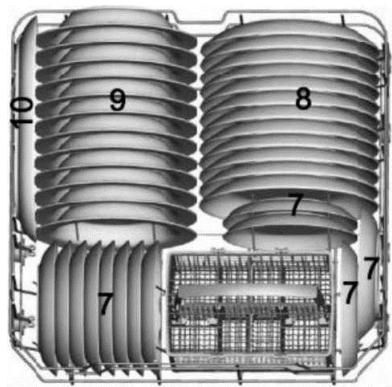 FAR LV13C49M19IX - Chargement des paniers conformément à EN 50242 : - 6