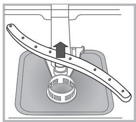 INDESIT DFP27B96Z - Cleaning the sprayer arms - 2