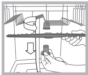 INDESIT DFP58T94A - Cleaning the sprayer arms - 1