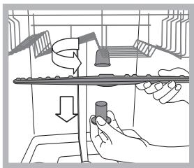 INDESIT DFP58T94A - Nettoyer les bras de lavage - 1