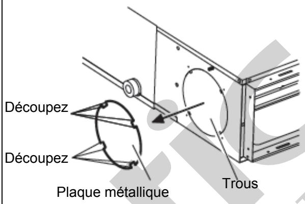FUJITSU ARYA 45 LCT - Préparation de l'unité pour l'utilisation de l'entrée d'air neuf (facultatif) - 1