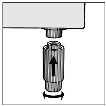 INDESIT IFW65Y0JBL - Mounting the legs (only on certain models) - 1
