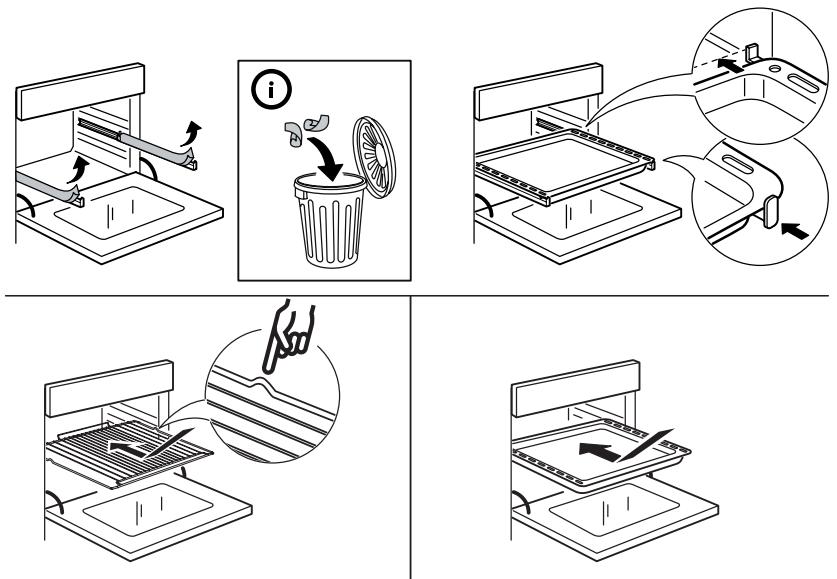 IKEA LAGAN 50416921 - Inserting the wire shelf and other accessories - 1