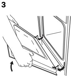 IKEA MATALSKARE 10370208 - Removing the oven door and the glass panels - 3