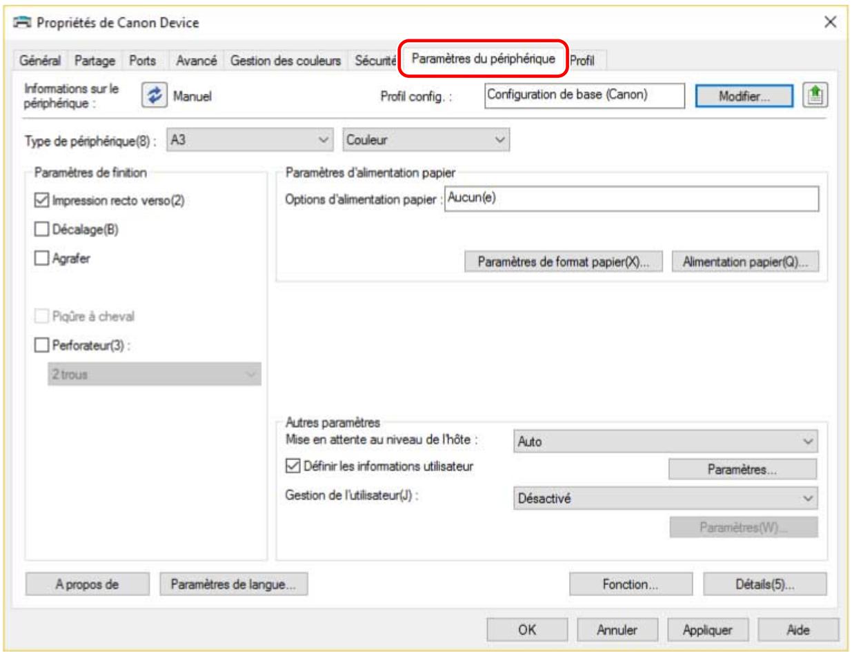 CANON I-SENSYS MF742CDW - Cliquez avec le bouton droit de la souris sur l'icone de l'imprimante à configurer → sélectionnez [propriétés de l'imprimante] dans le menu qui s'affiche. - 1