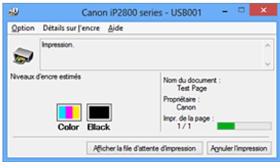 CANON TS 6350 - Description de l'écran d'etat d'imprimante Canon IJ - 1