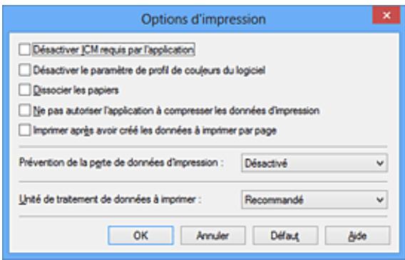 CANON TS 6350 - Changement des options d'impression - 2