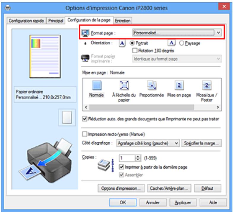 CANON TS 6350 - Définition du format de papier (format personnelisé) - 1