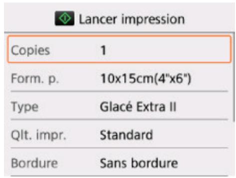 CANON PIXMA TS3350 - Écran paramètres impression - 2