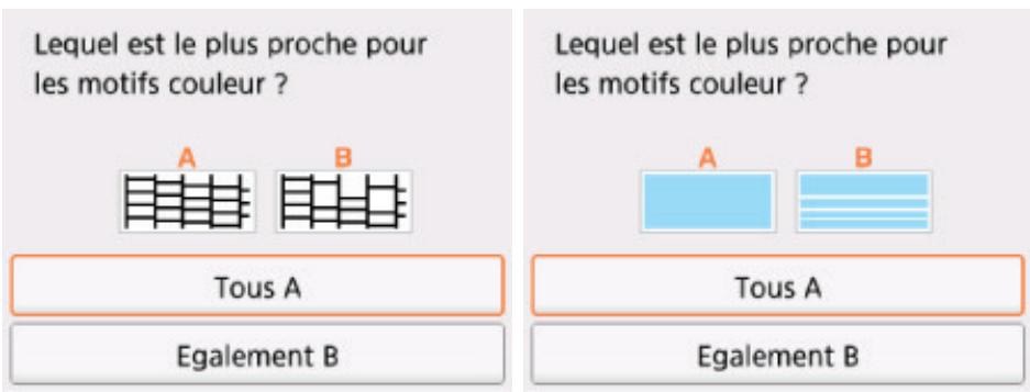 CANON PIXMA TS3350 - Examen du motif de vérification des buses - 2