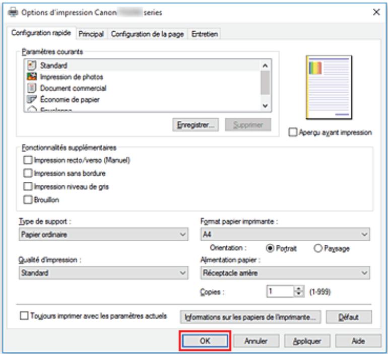 CANON PIXMA TS3350 - Cliquez sur OK. - 1