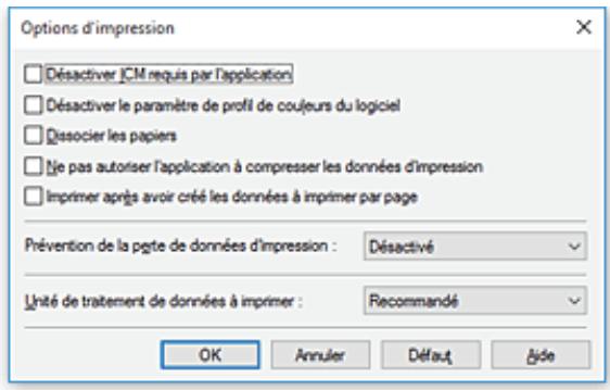CANON PIXMA TS3350 - Changement des options d'impression - 2