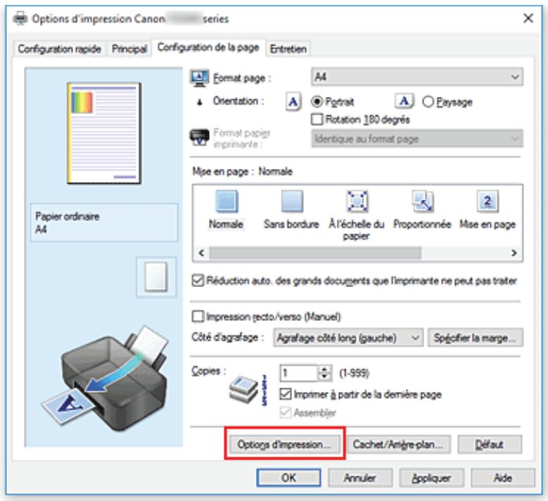 CANON PIXMA TS3350 - Changement des options d'impression - 1