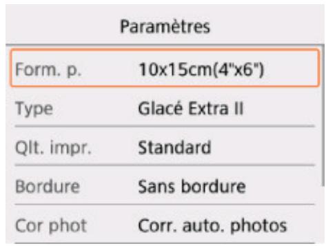 CANON PIXMA TS3350 - Écran paramètres impression - 1